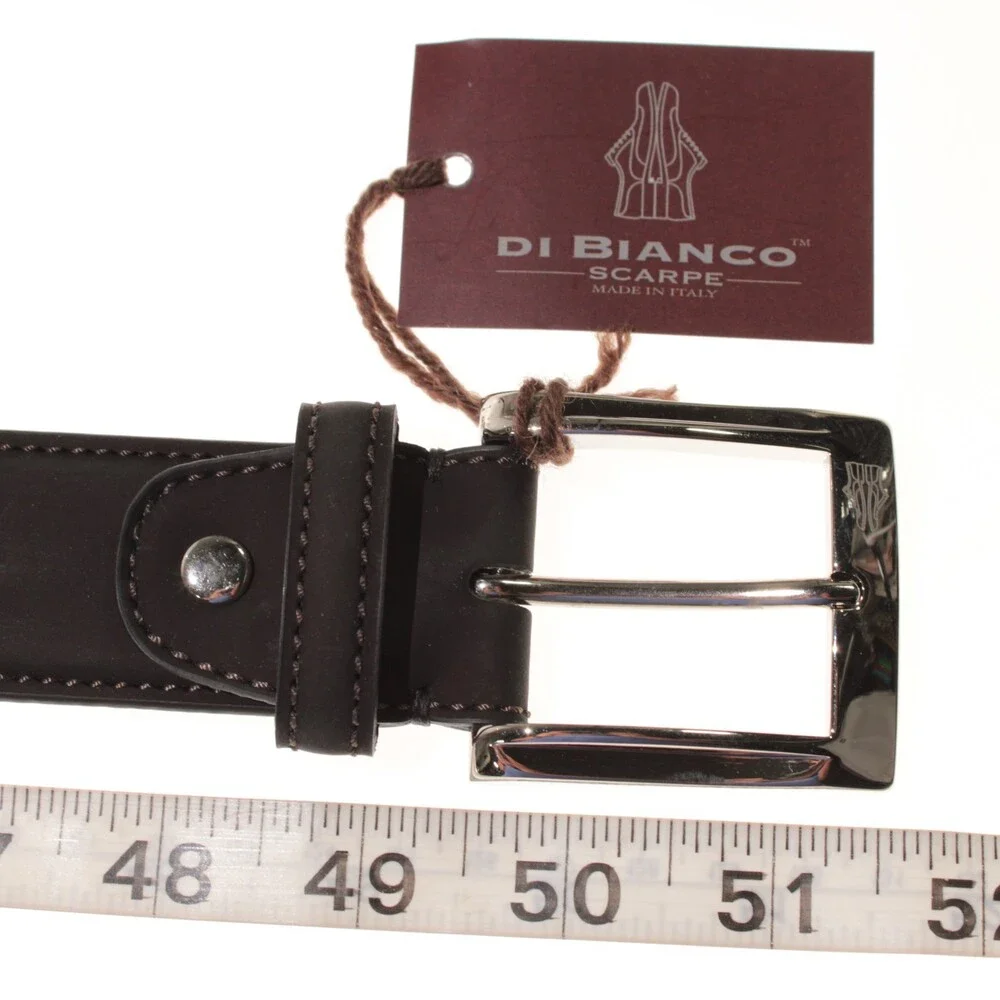 Di Bianco NWT Cut to Size Dress Belt In Solid Brown Leather One Size